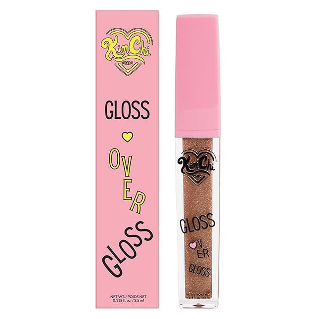 Kimchi Chic Beauty Gloss Over Gloss, Shimmery Micro-Sparkle Lip Gloss To Wear Alone Or Over Lipstick, Fragrance-Free Luscious Lip Balm, Light Brown, 02 Chocolate Mousse, 0.35ml