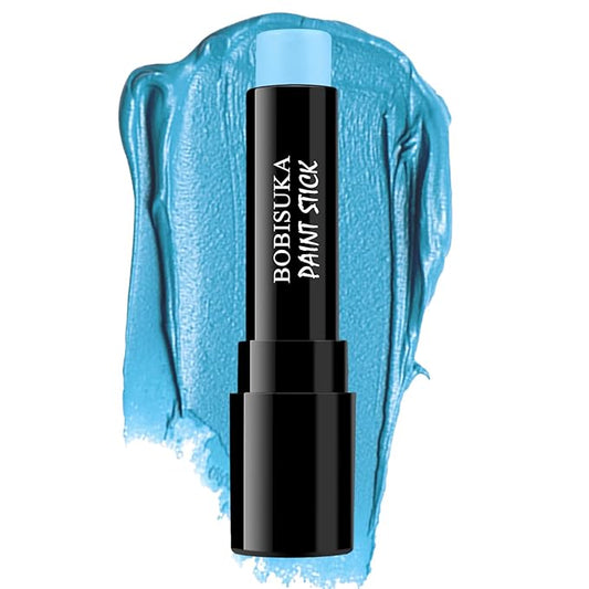 BOBISUKA Light Blue Face Paint Stick – Sweatproof Eye Black for Baseball Football Softball Sports, High Coverage Halloween Makeup Cosplay SFX – Ideal for Ice Fairy, Frost Spirit, Mermaid Looks