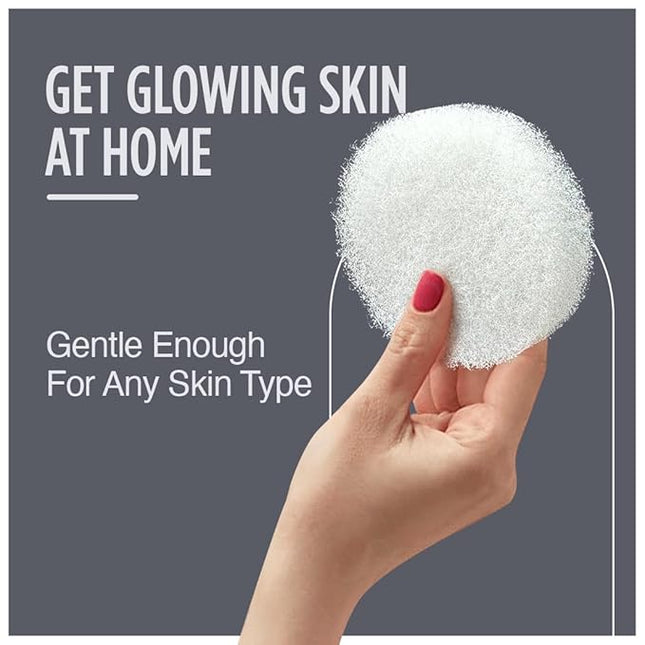 HartFelt Round Face Scrubber for Women | Reusable Facial Sponges for Daily Cleansing | Facial Exfoliating Pads for Removing Dead Skin, Dirt & Makeup | Use with Favorite Cream | Made in USA - 25 Count