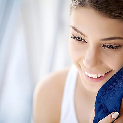 Softolle 100% Cotton Washcloths 24 Pack (12x12 Inches) Soft, Highly Absorbent Washcloth, Face Towels, Wash Cloths for Face, Ring Spun, Bulk Pack (Royal Blue)