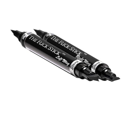 The Flick Stick Winged Eyeliner Stamp For Quick and Easy Cat Eye Makeup, SmudgeProof & Waterpoof Eye Liner Cat Eye Stencil Makeup Tool, Wingliner, Liquid Eyeliner Pens (12mm Vintage, Midnight Black)