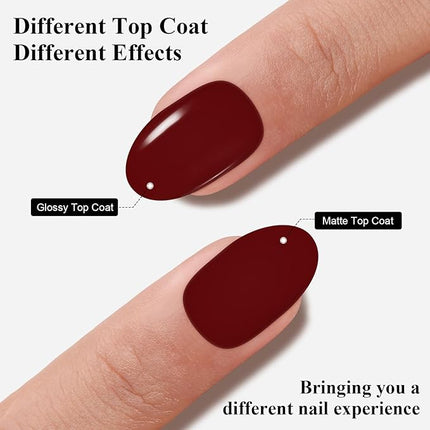 Imtiti Dark Red Gel Nail Polish, 1 Pcs 15ml Maroon Red Color Autumn Winter Gel Polish UV LED Soak Off Nail Art Manicure Salon DIY at Home Gift for Women Girl