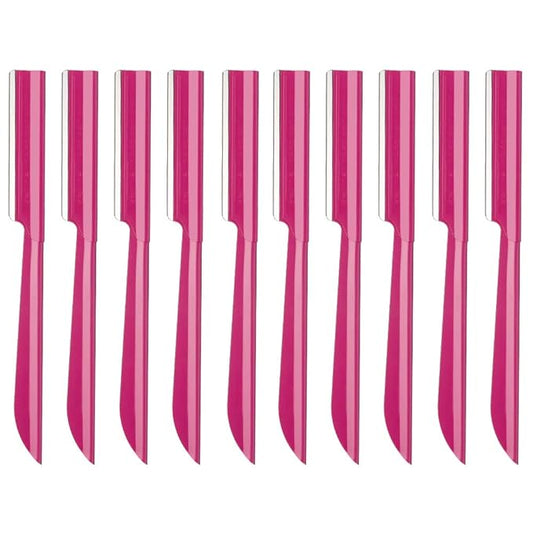 Eyebrow Razor, Eyebrow Razor Shaper for Men and Women, Grooming Shavers (red-10pcs)