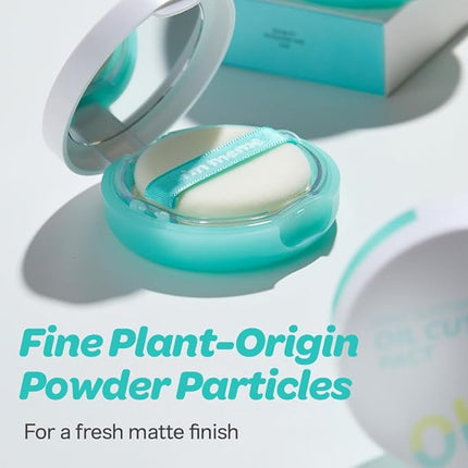 I'M MEME Compact - Oil Cut Pact | Sebum Absorbing, Korean Pressed Setting Powder for Blurring Effect, Makeup Powder, Translucent Compact, Finishing Powder, Oil Control Face Powder, Cute Stuff, 0.35 Oz