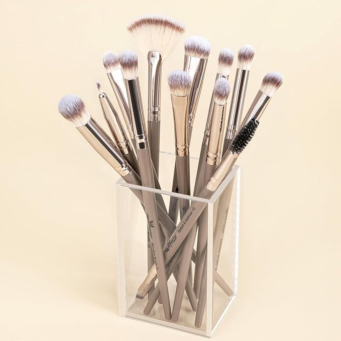 Anmor Eyeshadow Brush Set, 12pcs Professional Eyeshadow Makeup Brushes Set, For Eyeshadow Eyebrows Eyeliner Concealer, Soft Synthetic Hair and Premium Handle