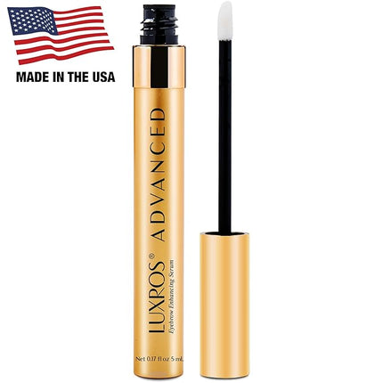 LUXROS Advanced Growth Serum for Full, Thick Eyebrows - USA Made, See Results in 4-8 Weeks (5 ml)