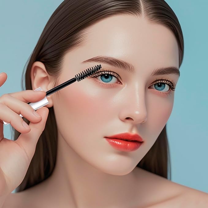 5 Pack Empty Mascara Tube, 2.5ml Transparent Reusable Eyelash Cream Container Bottle DIY Makeup Vials Cosmetic Tool for Castor Oil/Eyelash Growth Oil/Mascara with 5 Rubber Inserts, 1 Funnel