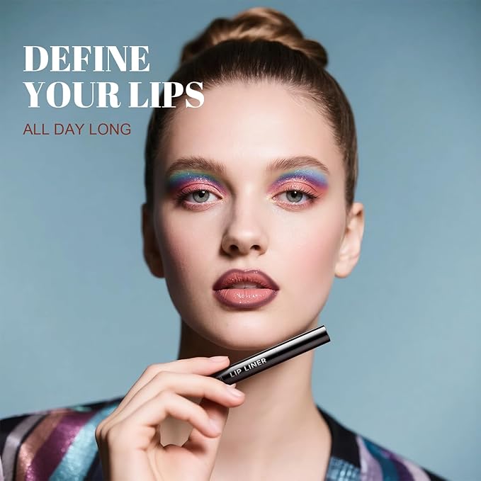 Lip Stain - Long Wear Tattoo Lip Liner, Waterproof & Transfer-proof Peel Off Lip Stain with Matte Finish, Lip Tint For All Skin Types, Great Gifts for Women (Rose)