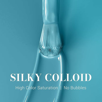 MelodySusie Blue Gel Nail Polish,0.5fl oz Nails Soak Off UV LED Bright Blue Gel Polish Gift for Women Nail Art Manicure Salon DIY Nail Design Decoration at Home-415