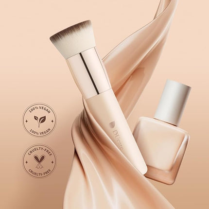 DUcare Foundation Brush,Flat Top Kabuki Brush Synthetic Professional Makeup Brush Liquid Blending Mineral Powder Buffing Stippling Makeup Tools,Beige