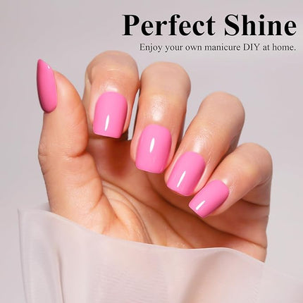 Imtiti Gel Nail Polish, 15ml Deep Pink Color, LED Nail Polish, DIY at Home