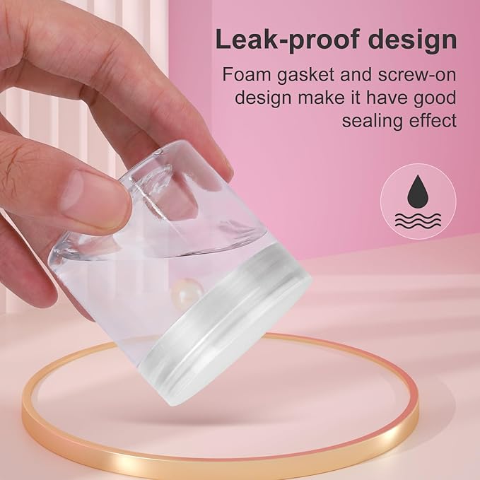 36 Pack 2 OZ Plastic Jars with Lids, BPA Free, Reusable, Refillable Transparent Cosmetic Containers for Bath Salts, Cosmetics, Powders, Beauty Product and Small Accessories - White