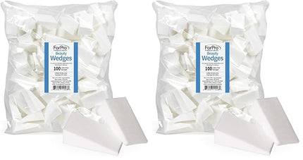 ForPro Beauty Wedges, Latex Free Foam Sponges, Makeup Blenders for Powder and Liquid Makeup, 100-Count (Pack of 2)