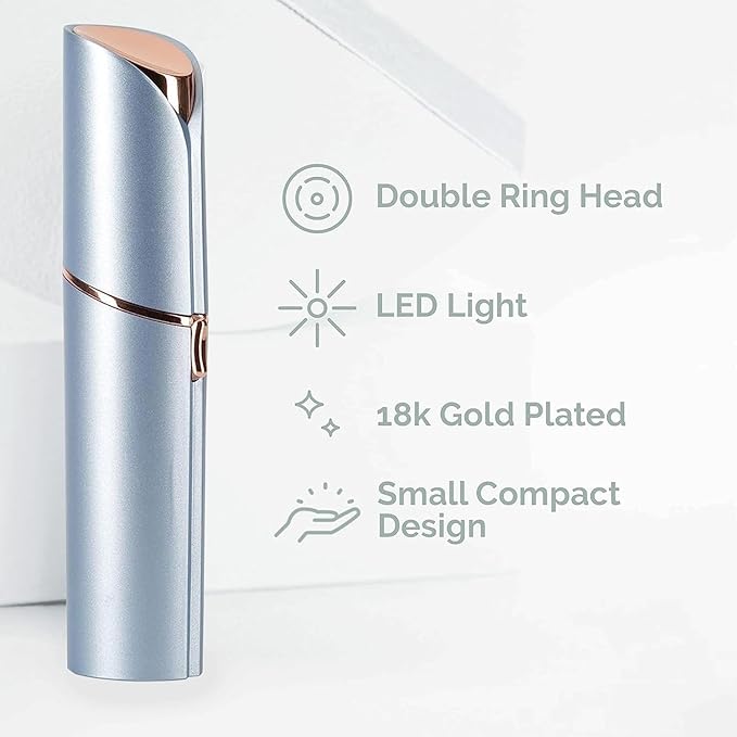 Facial Hair Removal for Women, Electric Face Razors for Woman, Rechargeable Women Mustache Remover with 3 Replacement Heads