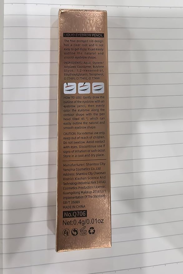 Magic Eyebrow Pencil, 2025 New 4 Tipped Precise Brow Eyebrow Contouring Pen, Long Lasting Contouring Eye Brow Pen for Womans (Gray Brown)