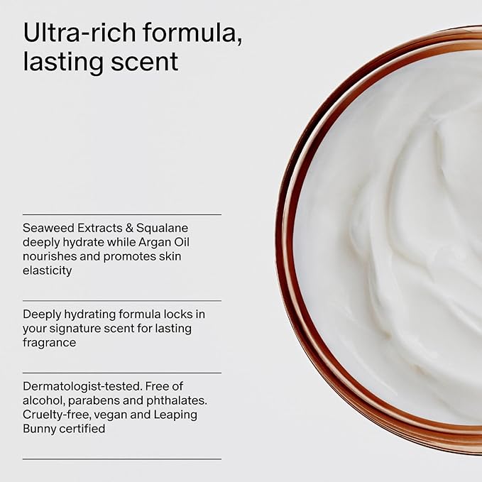 Salt & Stone Body Cream – Saffron & Cedar | Hydrating Formula with Seaweed Extracts, Spirulina & Squalane | Deep Hydration, Skin Barrier Support & Healthy Glow | for all Skin Types (6.7 fl oz)