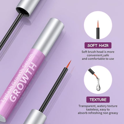 Eyelash Growth Serum Volumizing Lash Serum For Eyelash Growth Longer & Thicker Lash Enhancing serum With Natural Formula Vegan & Cruelty-Free (5mL)
