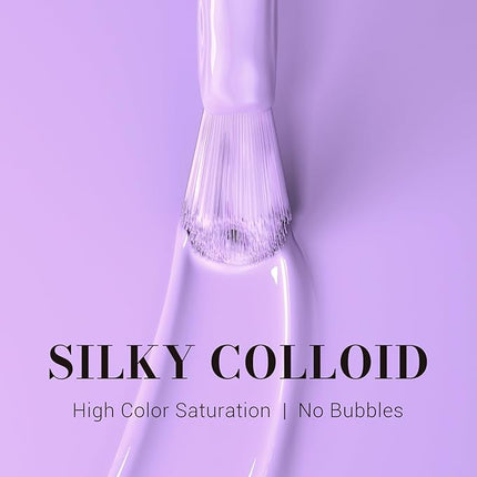 MelodySusie 15ML Lavender Purple Gel Nail Polish,Nails Soak Off UV LED Light Purple Gel Polish Gift for Women Nail Art Manicure Salon DIY Nail Design Decoration at Home-449-A2703