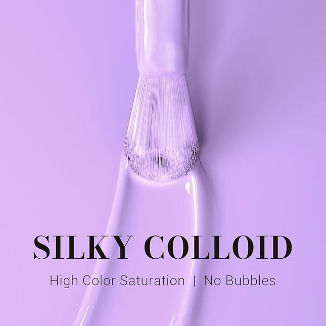 MelodySusie 15ML Lavender Purple Gel Nail Polish,Nails Soak Off UV LED Light Purple Gel Polish Gift for Women Nail Art Manicure Salon DIY Nail Design Decoration at Home-449-A2703