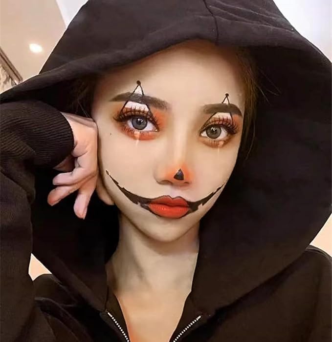 Go Ho Pastel Orange Face Body Paint Stick,Water Based Washable Foundation Eye Primer Stick,Non-toxic Full-coverage Cream Body Paint for Halloween SFX Makeup