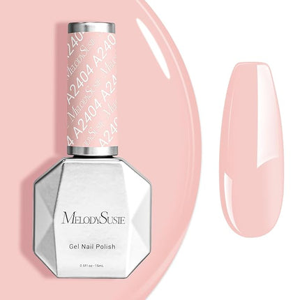 MelodySusie 15ML Pink Nude Gel Nail Polish,Nails Soak Off UV LED Cinnamon Pink Gel Polish Gift for Women Nail Art Manicure Salon DIY Nail Design Decoration at Home-A2404