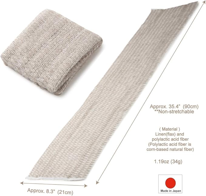 Exfoliating Washcloth [Made in Japan] Shower Back Scrubber, Natural Loofah