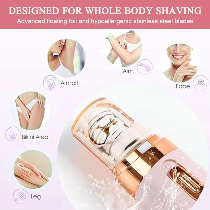 Epil Pro 3.0 Women Face Epilator 2025 New - 2-in-1 Rechargeable Facial Hair Removal for Women, IPX5 Waterproof Epilator with 3 Eyebrow Trimmers,Beauty Removal for Woman(1PC-White)