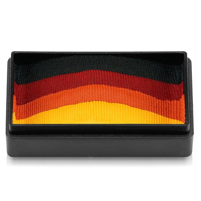 Kraze FX Dome Stroke - Jalapeno (25 gm), Professional 1-Stroke Split Cake, Hypoallergenic, Non-Toxic, Water Activated Face & Body Painting Makeup Supplies for Sensitive Skin, Kid Safe, Adults