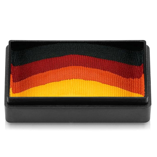 Kraze FX Dome Stroke - Jalapeno (25 gm), Professional 1-Stroke Split Cake, Hypoallergenic, Non-Toxic, Water Activated Face & Body Painting Makeup Supplies for Sensitive Skin, Kid Safe, Adults