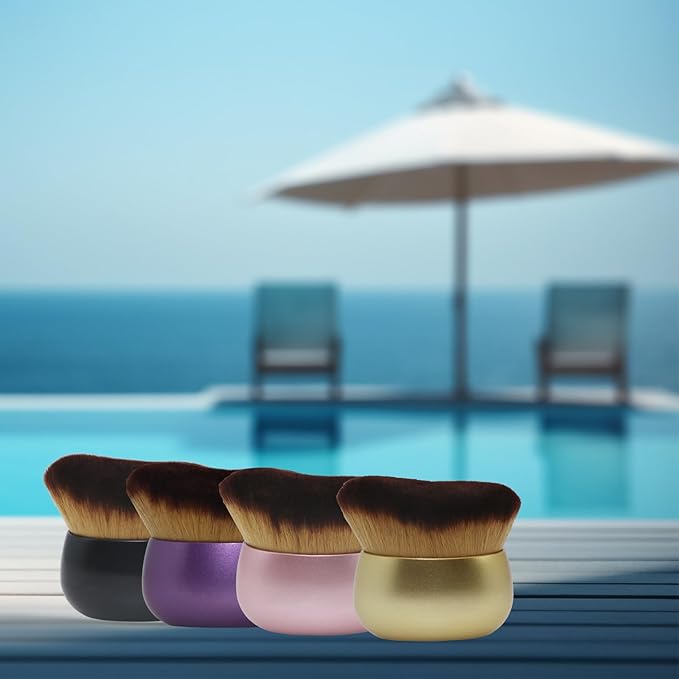 Makeup Blend & Blur Extra Large Body Brush for Self Tanner,Leg Makeup & Bronzer Self Tan Applicator, Powder, Foundation, Blusher, Bronzer，Massager for Face Gift box (Pink)