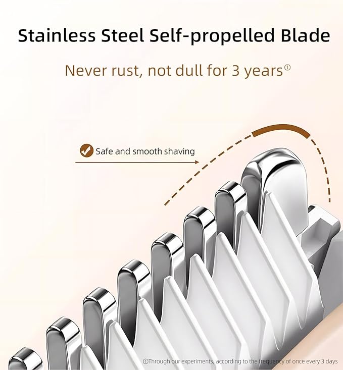 Dual-Head Rechargeable Hair Trimmer for Women, Body Shaver with 3D Floating Blades, Detachable Heads, Smooth & Painless Hair Removal