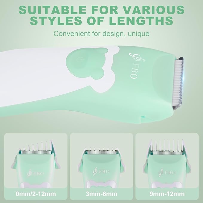 FBO Body Hair Trimmer Bikini Trimmer Electric Shaver - Rechargeable Electric Shaver - lPX7 Waterproof (Green)