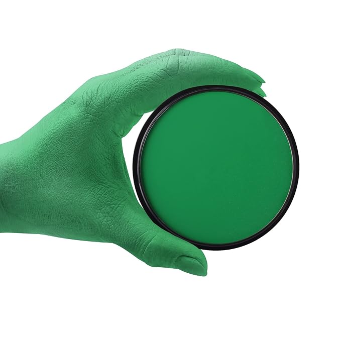 MEICOLY Green Face Body Paint,Washable St Patricks Day Face Paint Accessories,Green Makeup Face Painting for Adults and Kids,Hunting Hulk Gamora Face Paint,SFX Witch Cosplay Halloween Makeup