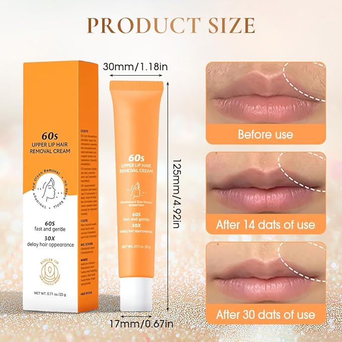Hair Removal Cream for Women,2025 New Gentle Facial Hair Removal Cream With Scraper, Painless Hairs Removers for Body Face Lips (1)