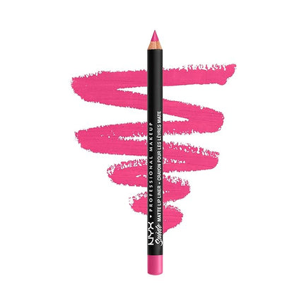 NYX PROFESSIONAL MAKEUP Suede Matte Lip Liner, Vegan Formula - Pink Lust (Hot Pink)