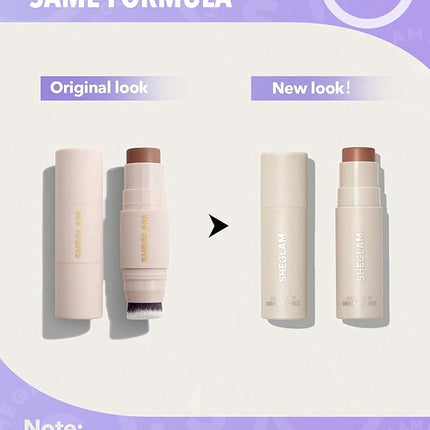 SHEGLAM Snatch 'n' Define Cream Contour Stick Long Lasting Highly Pigmented Sweat Proof Face Bronzer Makeup - Earthy Sepia