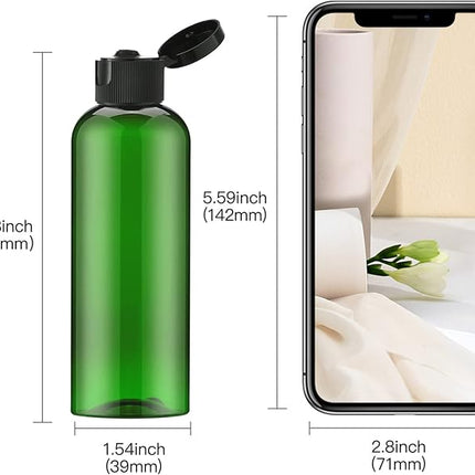 LISAPACK 3.4 oz Travel Bottles for Toiletries, Plastic Travel Size Containers for Shampoo Conditioner TSA Approved, Empty Small Squeeze for Lotion, Leak Proof Mini Liquid Tube for Refillable Green