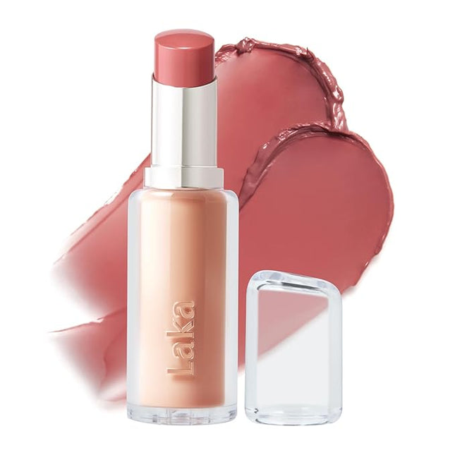 Laka 24HR Bonding Glow Lipstick, 3.7g/0.13oz., Long Lasting High-Shine Lipstick with Rich Color & Glassy Finish (#211 Eve)