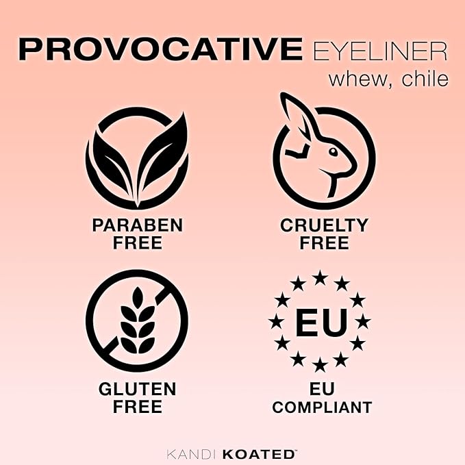 Kandi Koated Provocative [Whew, Chile] Liquid Eyeliner | Bold Colors Liquid Liner, Paraben-Free, Cruelty-Free, Long-lasting | Beauty & Makeup