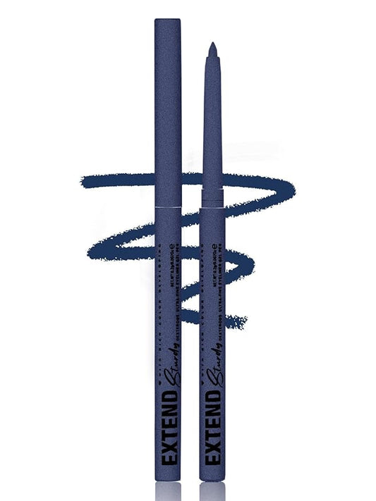 Blue Gel Glitter Eyeliner Pencil, Metallic Waterproof Smudge-Proof Creamy Retractable Smooth Eye Liner pencil, Hypoallergenic Long Lasting Eyeliner Brightener Pen Crayon Eye Makeup Gift for Women#08