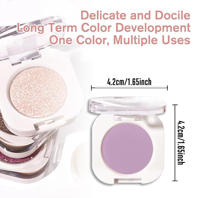 Single Matte Eye Shadow Palette Makeup, Violet Purple Eyeshadow for Women Halloween Birthday Party Wear, Monochrome Eye Shadow Makeup, Pigmented Waterproof Sombras Para Ojos, 31