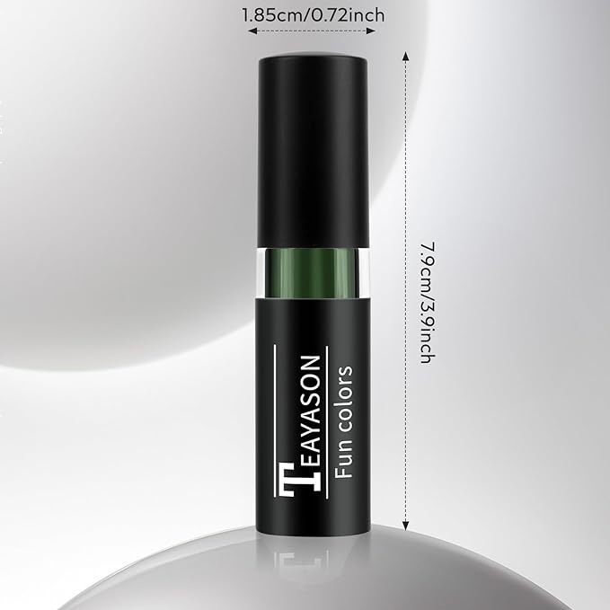 Black Green White Face Paint Halloween Makeup Kit, Matte Lipstick Set Football Baseball Eye Black Stick, Body Paint Face Makeup for Halloween Zombie Clown Vampire Skeleton Witch Joker