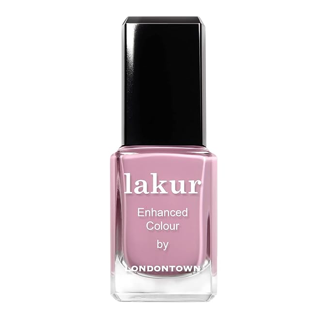 LONDONTOWN lakur Nail Polish - Chip-Resistant, Non-Toxic, Conditions & Hydrates Nails | Glossy Mauve, Plush, .40 fl oz