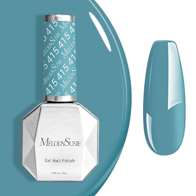 MelodySusie Blue Gel Nail Polish,0.5fl oz Nails Soak Off UV LED Bright Blue Gel Polish Gift for Women Nail Art Manicure Salon DIY Nail Design Decoration at Home-415
