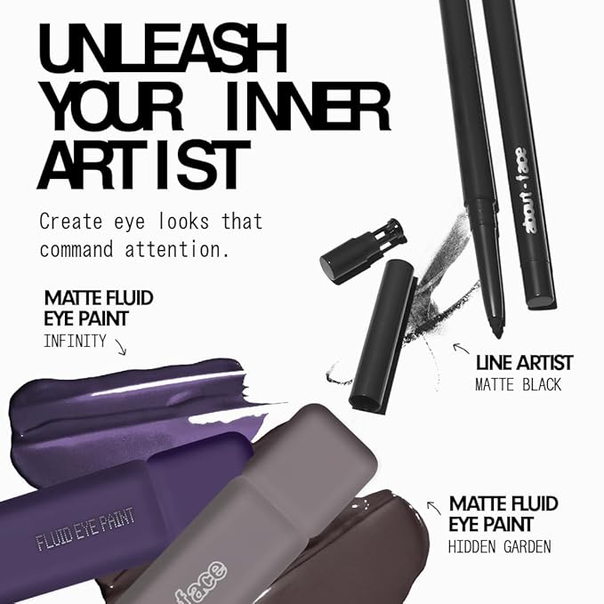 about-face Matte Fluid Eye Paint Hidden Garden – High-Pigment Liquid Eyeshadow, Long-Lasting, No-Budge Matte Finish, Vegan & Cruelty-Free (Deep Greige)