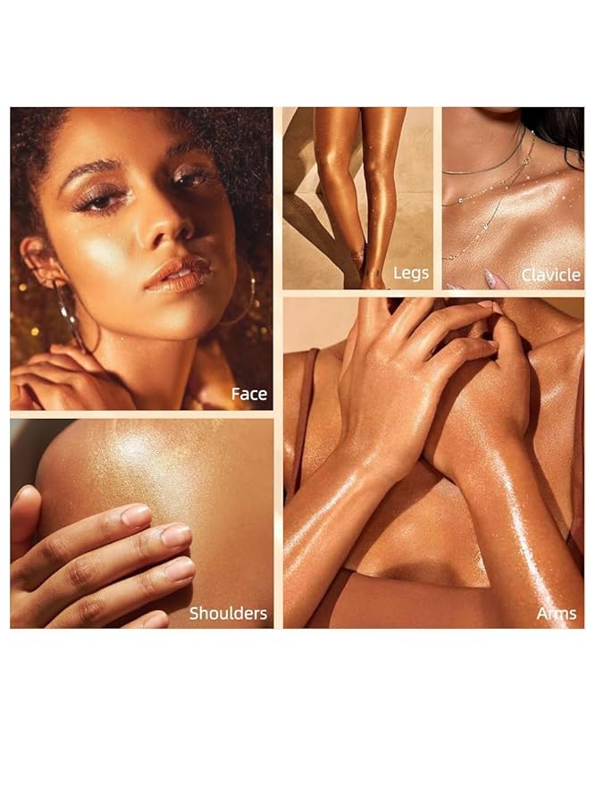 Glitter Powder Highlighter Makeup,Body Brightens the Natural and Face Blusher Patting Powder Highlighter Makeup Beauty Glitter.(02# Fairy pink)