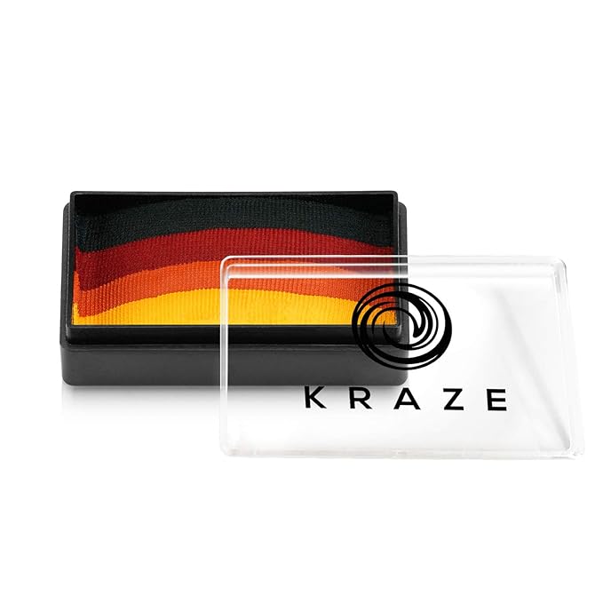 Kraze FX Dome Stroke - Jalapeno (25 gm), Professional 1-Stroke Split Cake, Hypoallergenic, Non-Toxic, Water Activated Face & Body Painting Makeup Supplies for Sensitive Skin, Kid Safe, Adults