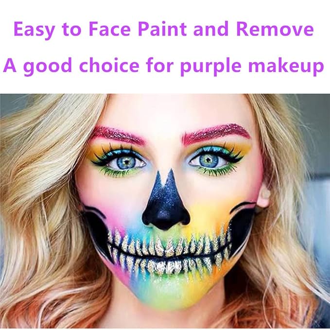 Go Ho Makeup Light Purple Cream-Blendable Stick - Purple Face & Body Paint, Safe for Halloween