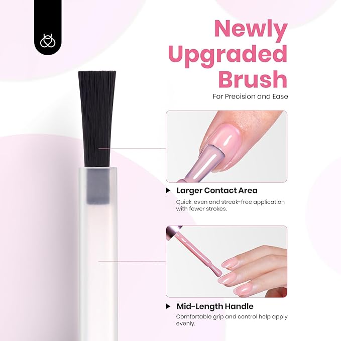 Beetles Nude Pink Gel Nail Polish Set, 6 Colors 15ML Light Pink Jelly Gel Nail Polish Kit Neutral Sheer Full Size Translucent Nail Concealer Soak Off UV Manicure Salon Colorful Bottle Gift for Women