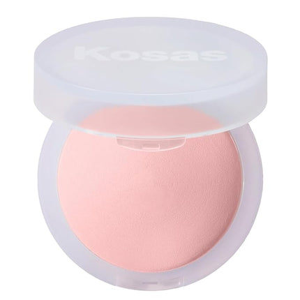 Kosas Cloud Set Face Brightening Powder - Pressed Brightening Powder, Smooths Shine Controll, Coverage for Dark Undereye & Uneven Skin - Lightweight Setting Powder - Candy (Sheer Brightening Pink)